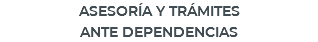 ASESORÍA Y TRÁMITES ANTE DEPENDENCIAS